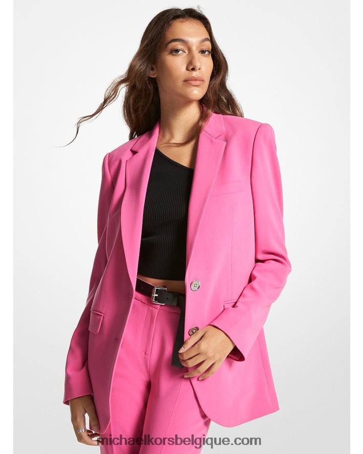 blazer boyfriend en crêpe 40HHNV198 cerise femmes Michael Kors